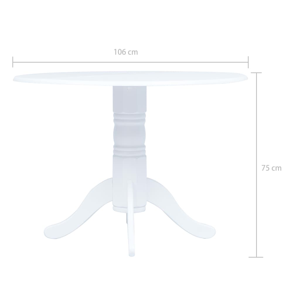 Matbord 106 Cm Massivt Gummiträ
