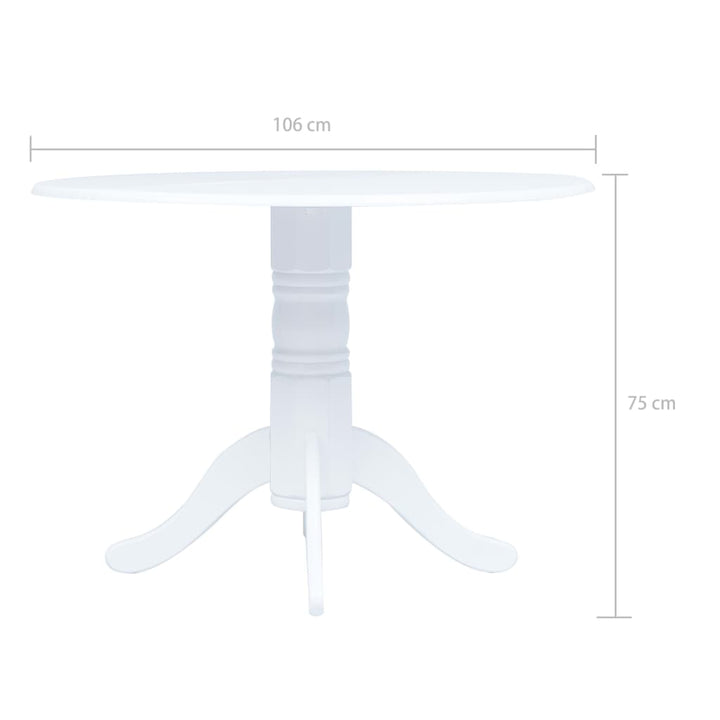 Matbord 106 Cm Massivt Gummiträ