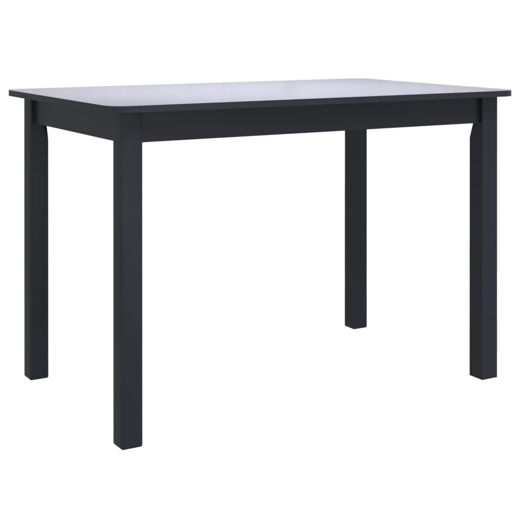 Matbord 114X71X75 Cm Massivt Gummiträ