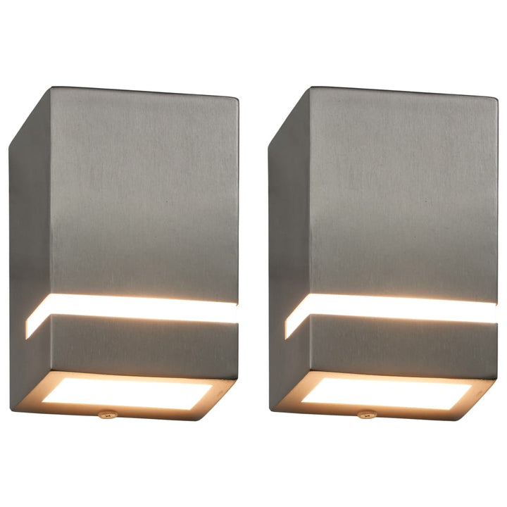 Utomhusvägglampa 2 St 35 W Rektangulär