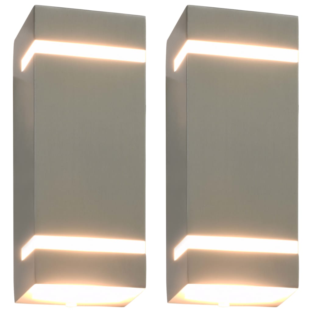 Utomhusvägglampa 2 St 35 W Rektangulär