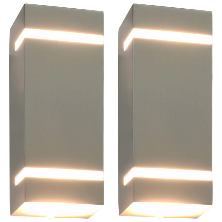 Utomhusvägglampa 2 St 35 W Rektangulär