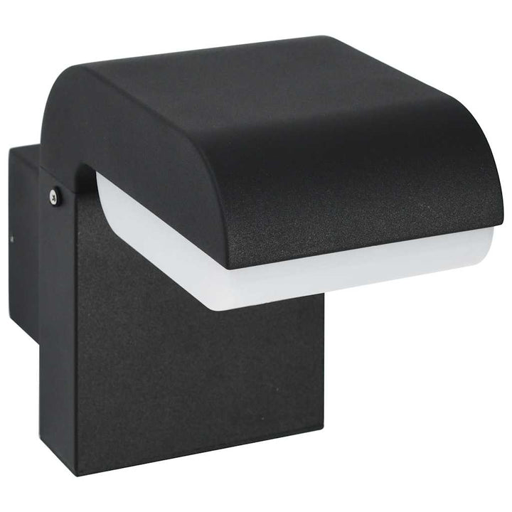Utomhusvägglampa Led 9 W Svart Oval
