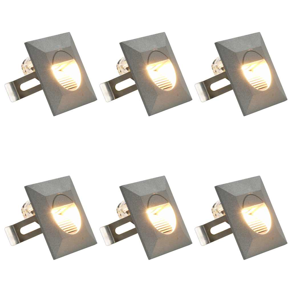 Utomhusvägglampa Led 6 St 2 W Silver