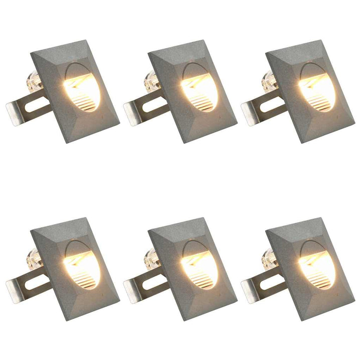 Utomhusvägglampa Led 6 St 2 W Silver
