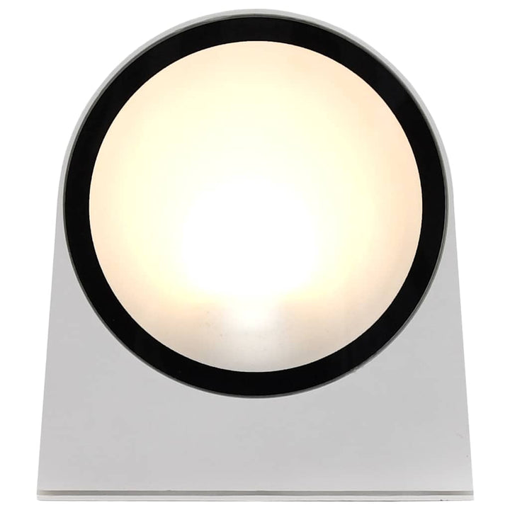 Utomhusvägglampa 2 St 11 W Vit Rund