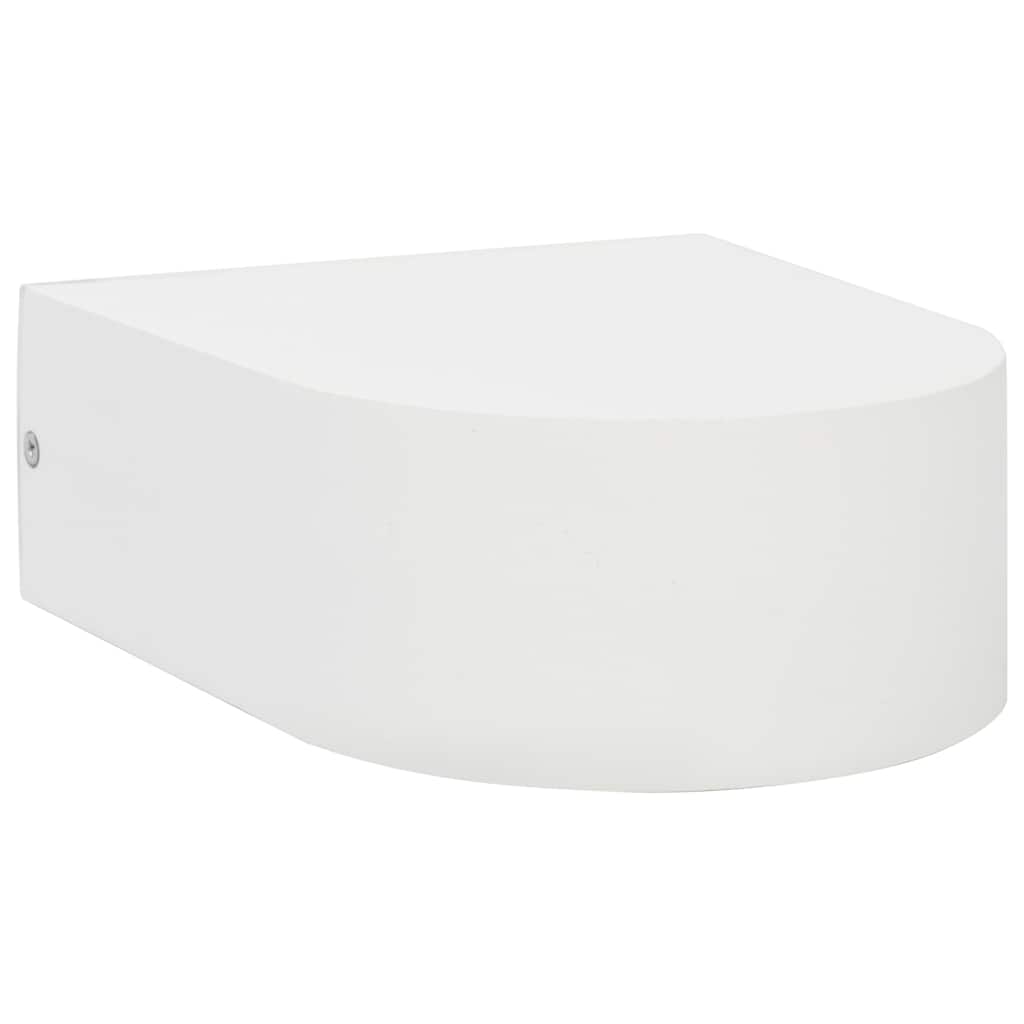 Utomhusvägglampa 2 St 11 W Vit Rund