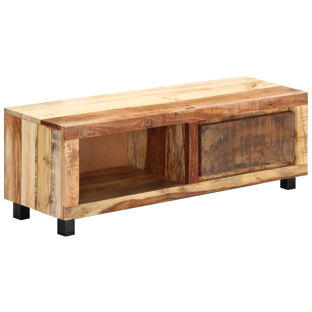 Tv-Bänk 100X30X33 Cm Massivt Återvunnet Trä