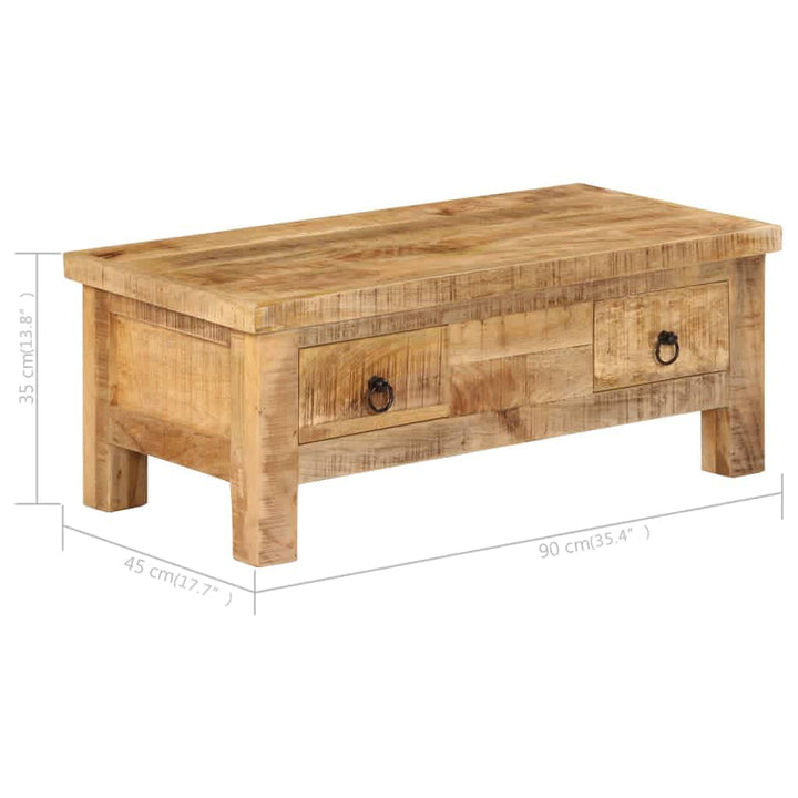Soffbord 90X45X35 Cm Massivt Mangoträ
