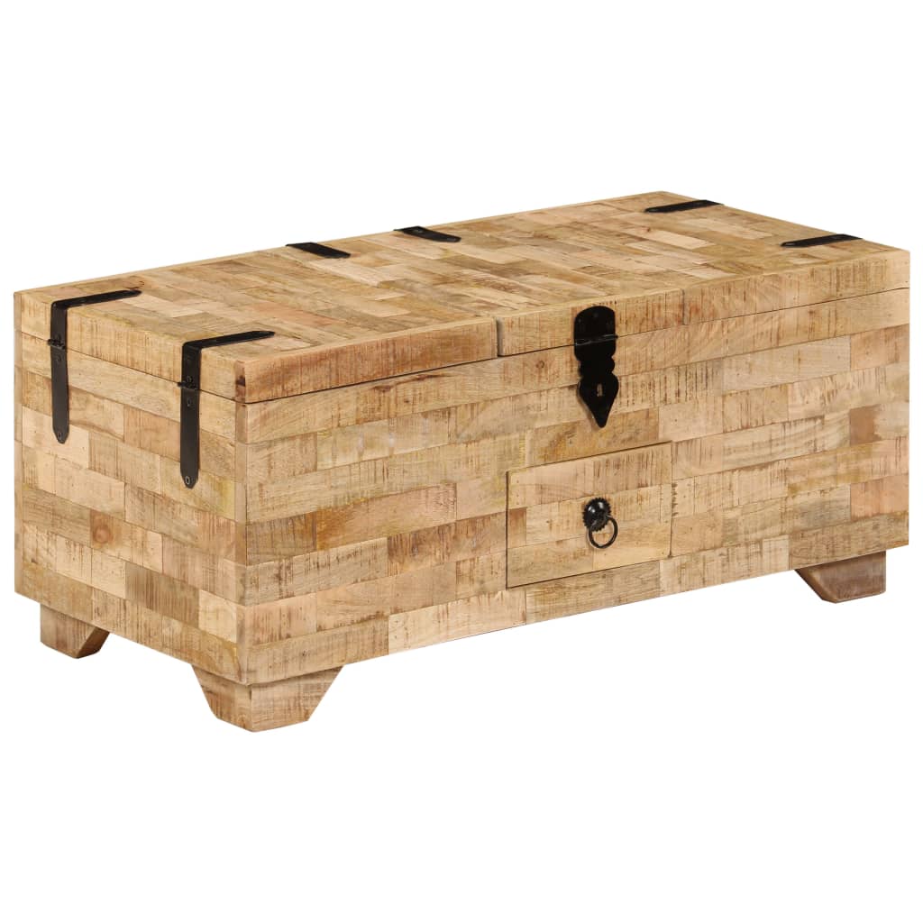 Soffbord Massivt Mangoträ 80X40X35 Cm