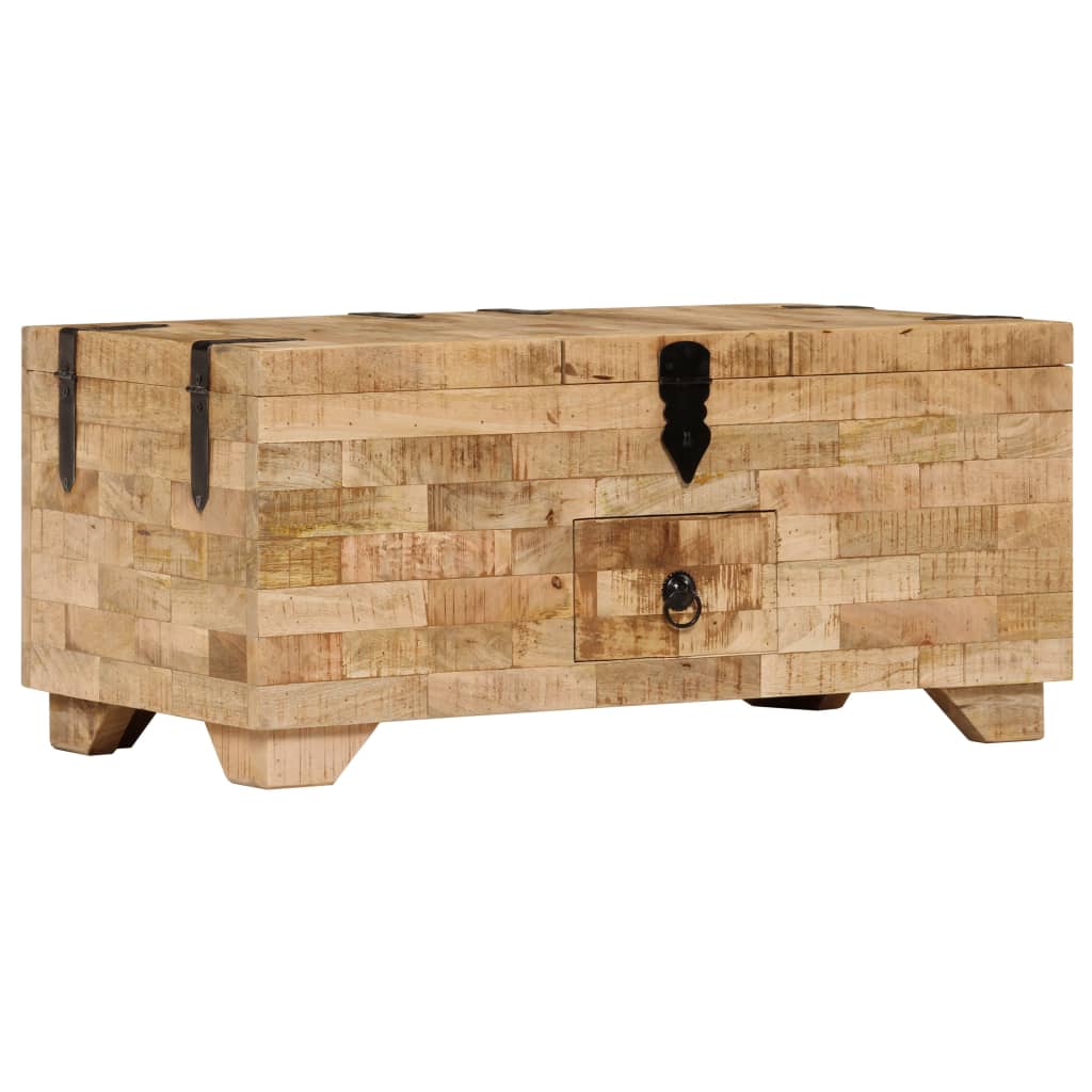 Soffbord Massivt Mangoträ 80X40X35 Cm
