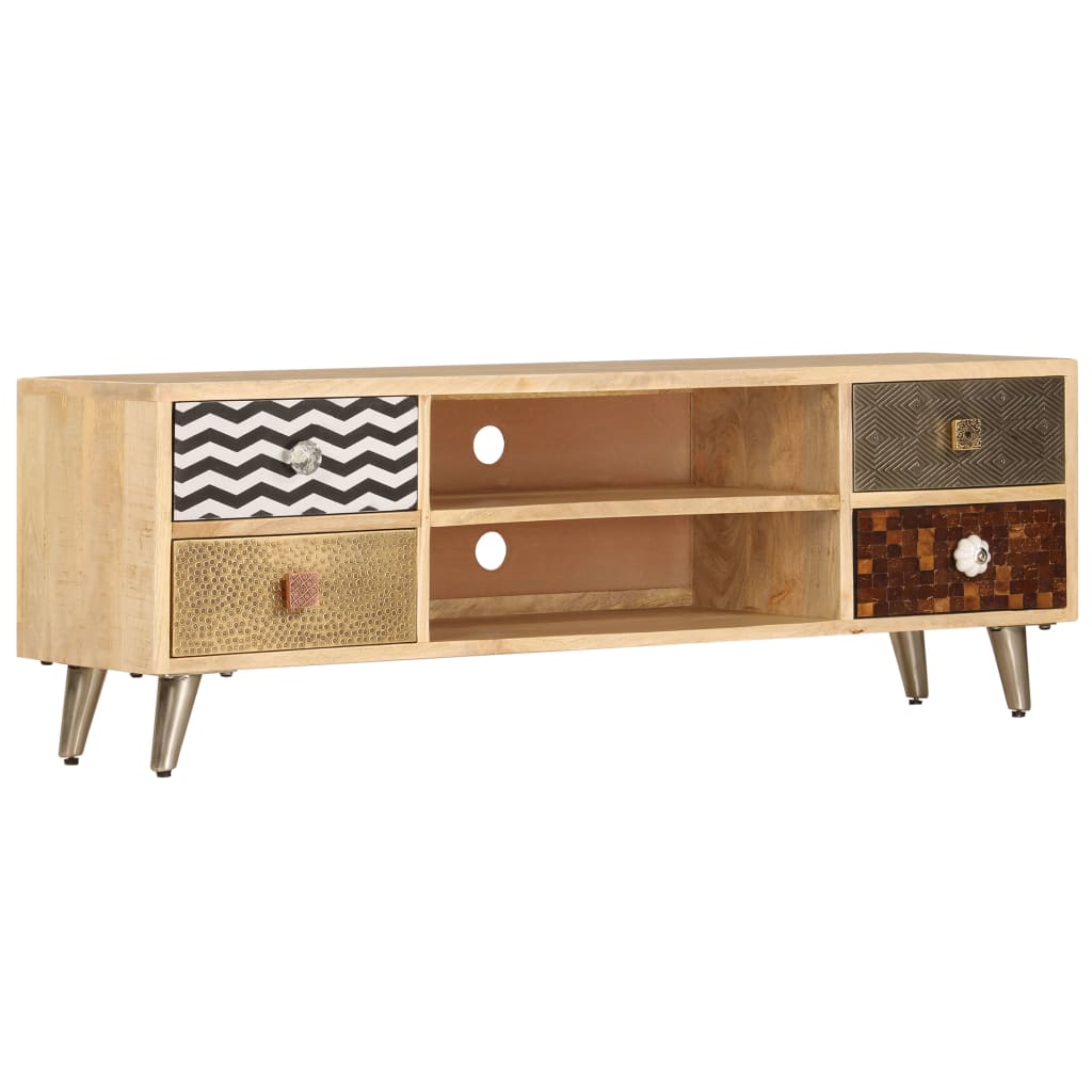 Tv-Bänk 120X30X40 Cm Massivt Mangoträ