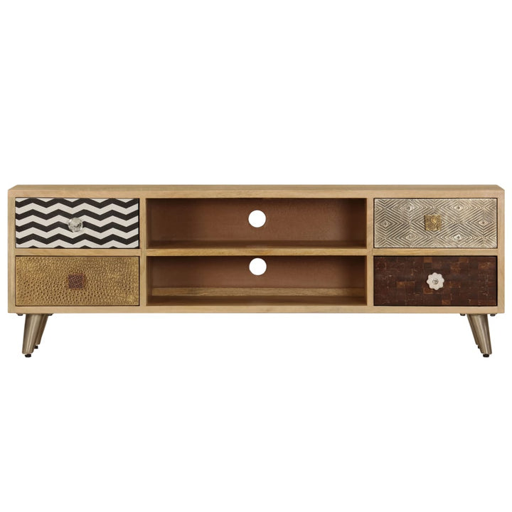 Tv-Bänk 120X30X40 Cm Massivt Mangoträ
