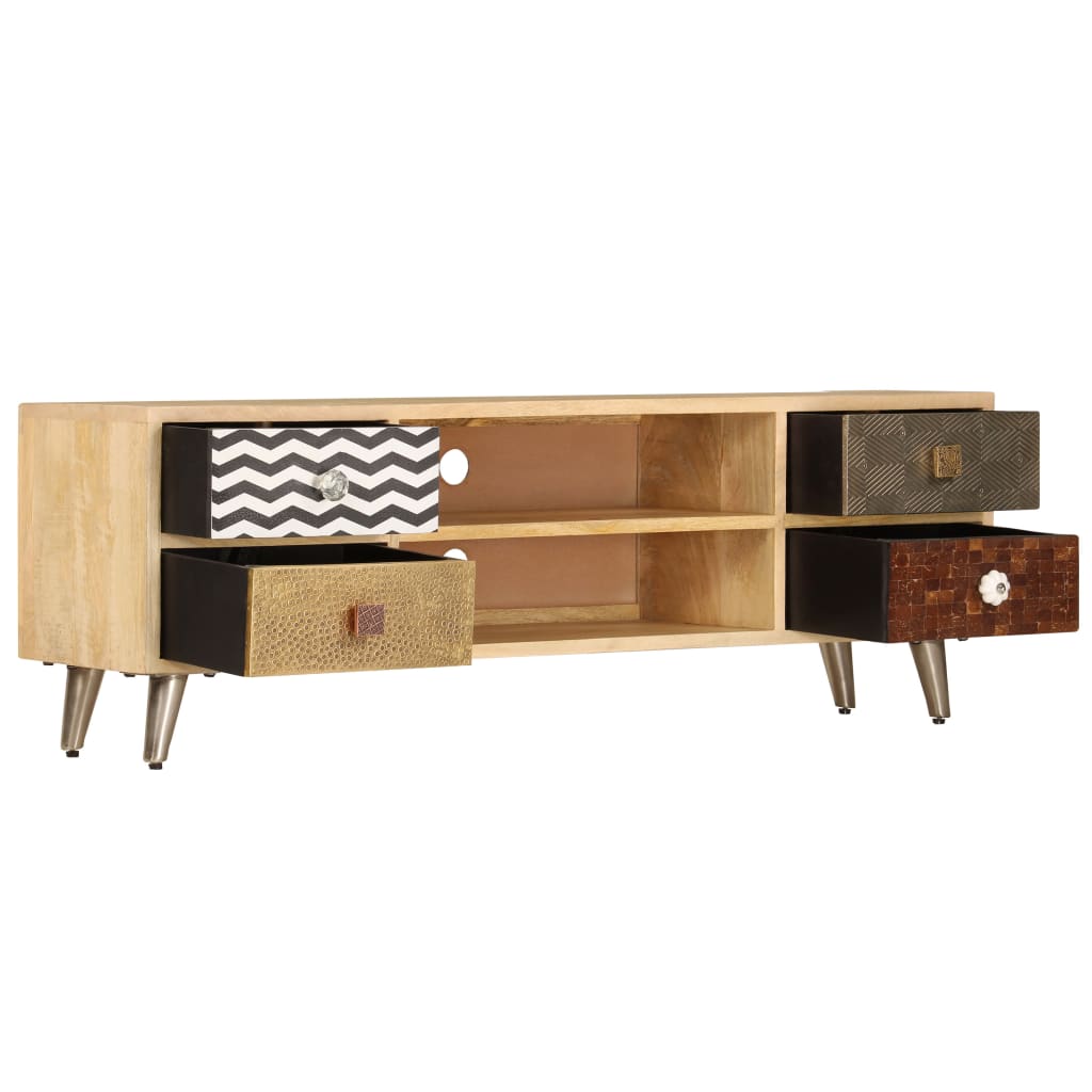 Tv-Bänk 120X30X40 Cm Massivt Mangoträ