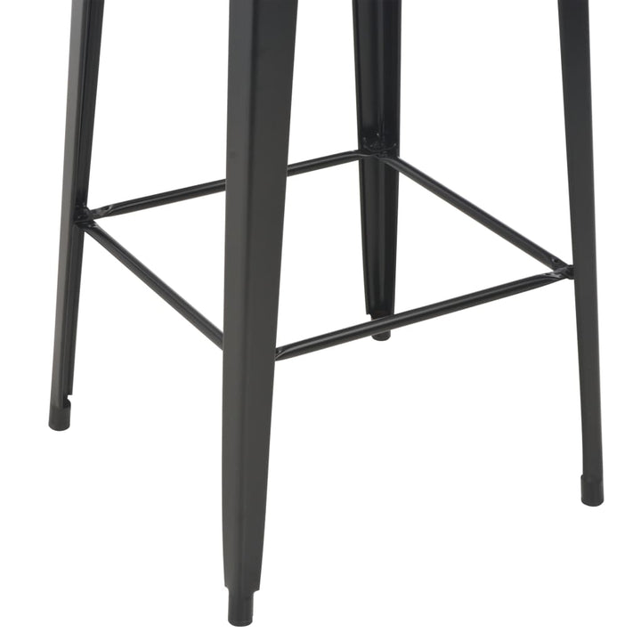 Barbord 60X60X108 Cm Massiv Furu Stål Svart