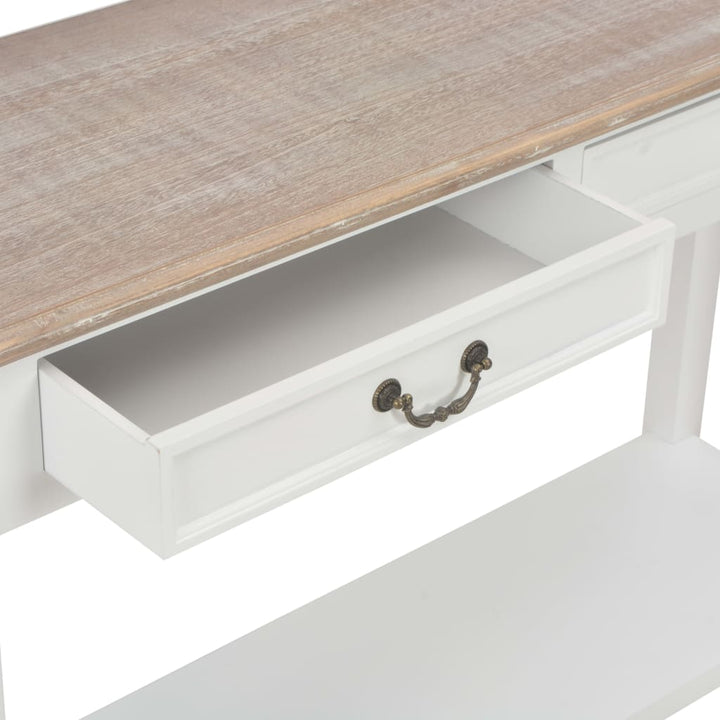 Avlastningsbord Vit 110X35X80 Cm Trä