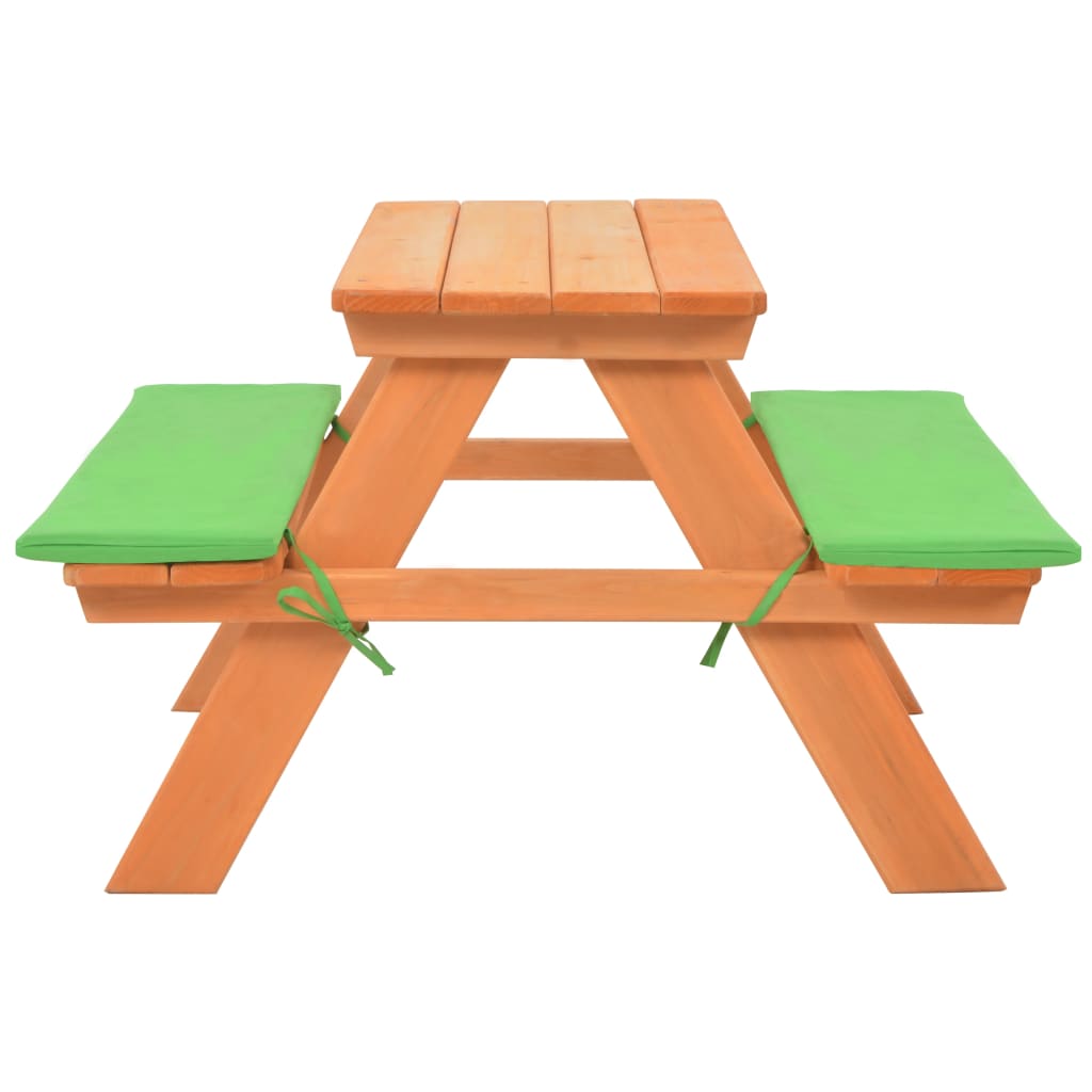 Picknickbord För Barn Med Bänkar 89X79X50 Cm Massivt Granträ