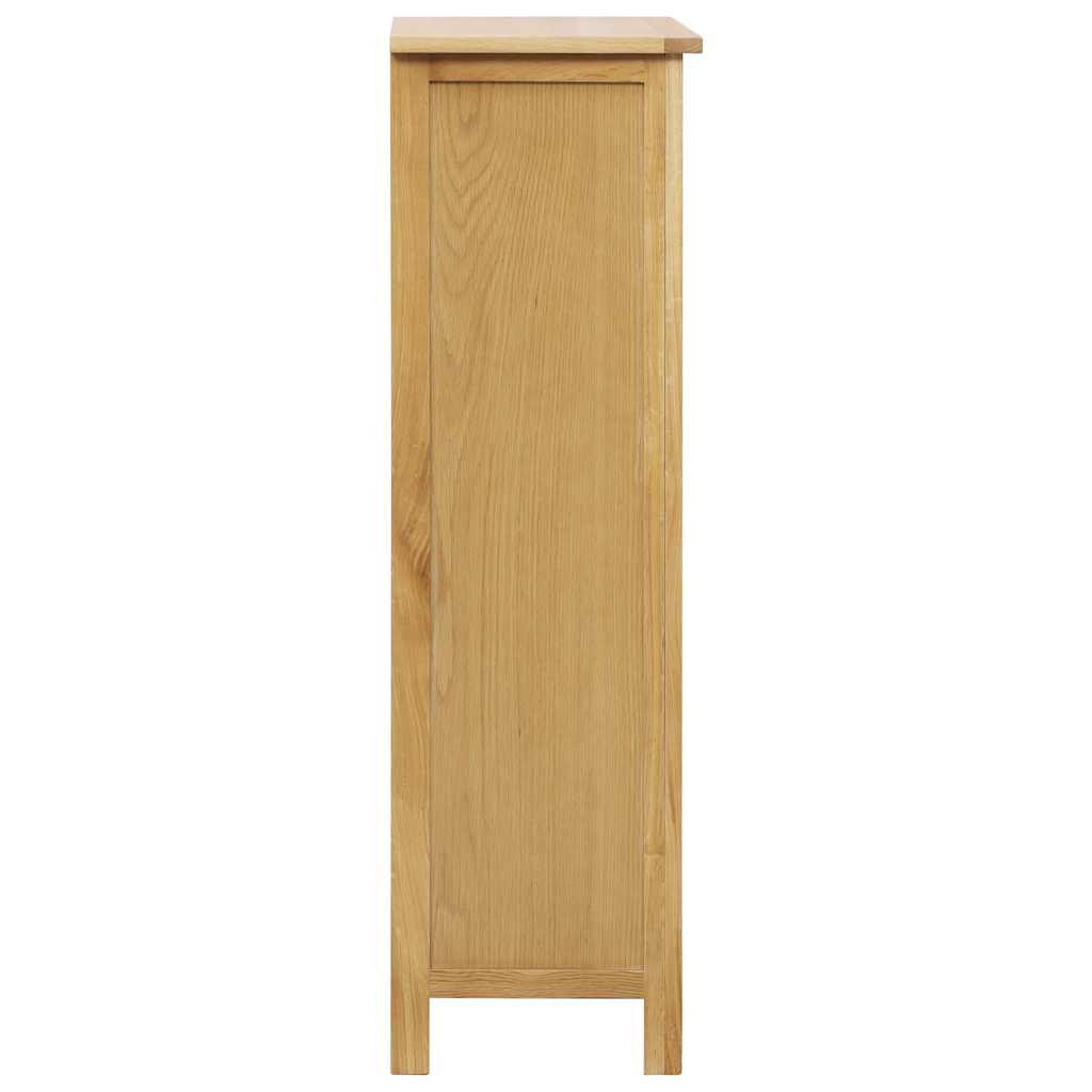 Skoskåp 76X37X105 Cm Massivt Ekträ