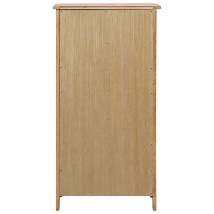 Skoskåp 76X37X105 Cm Massivt Ekträ