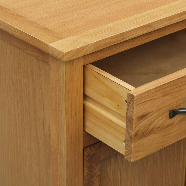 Skoskåp 76X37X105 Cm Massivt Ekträ