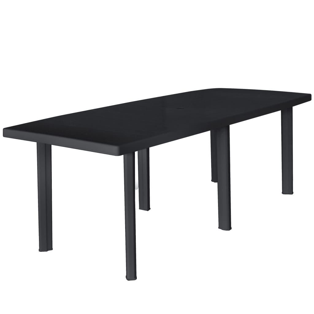 Trädgårdsbord Antracit 216X90X72 Cm Plast