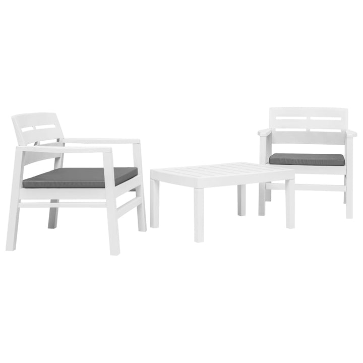 Loungegrupp För Trädgården 3 Delar Plast