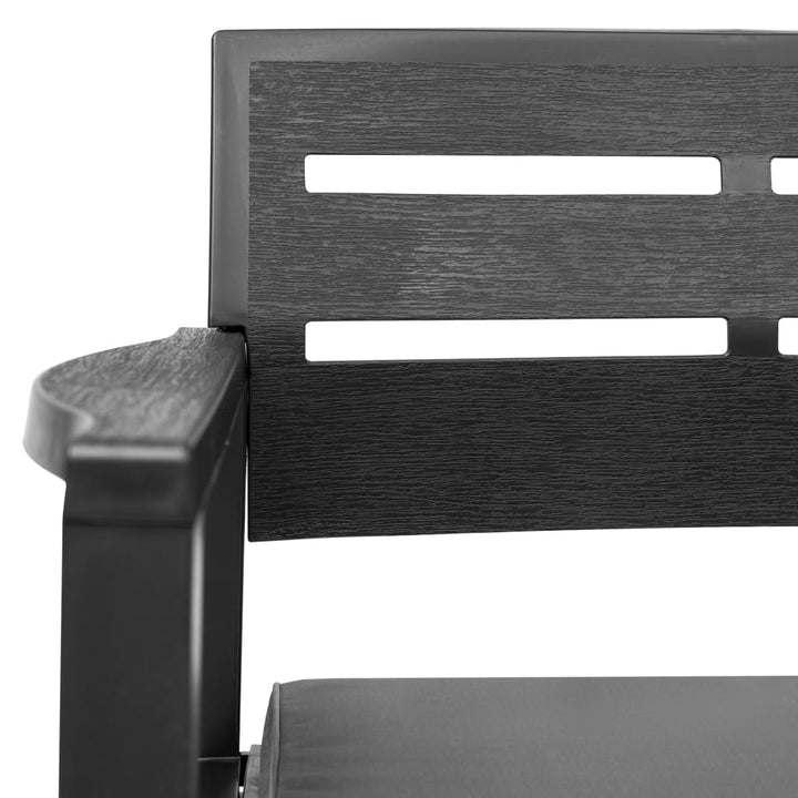 Trädgårdsbänk Med Dynor 2-Sits 133 Cm Plast