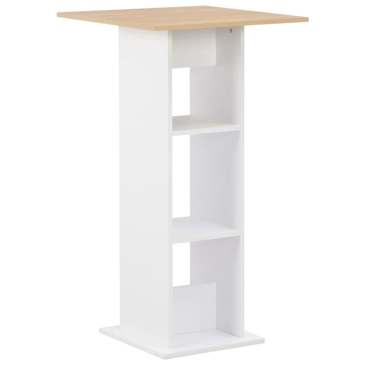 Barbord Vit Och 60X60X110 Cm