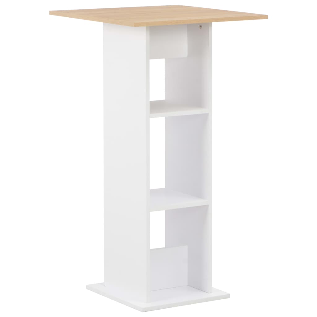 Barbord Vit Och 60X60X110 Cm