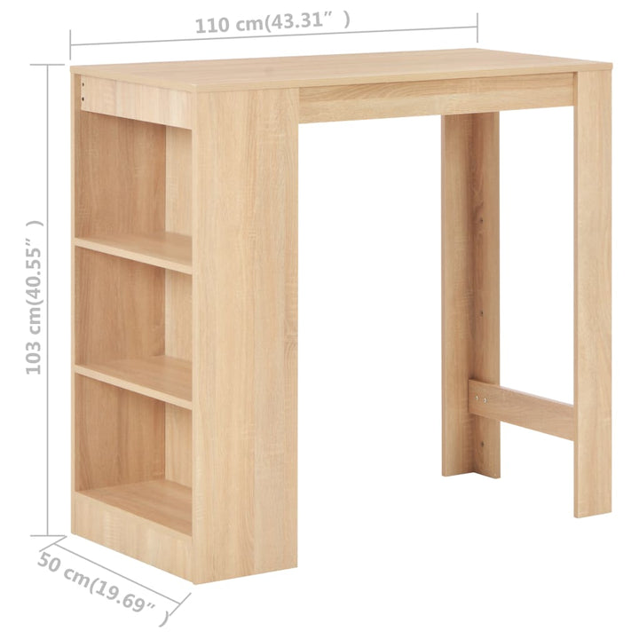 Barbord Med Hylla 110X50X103 Cm