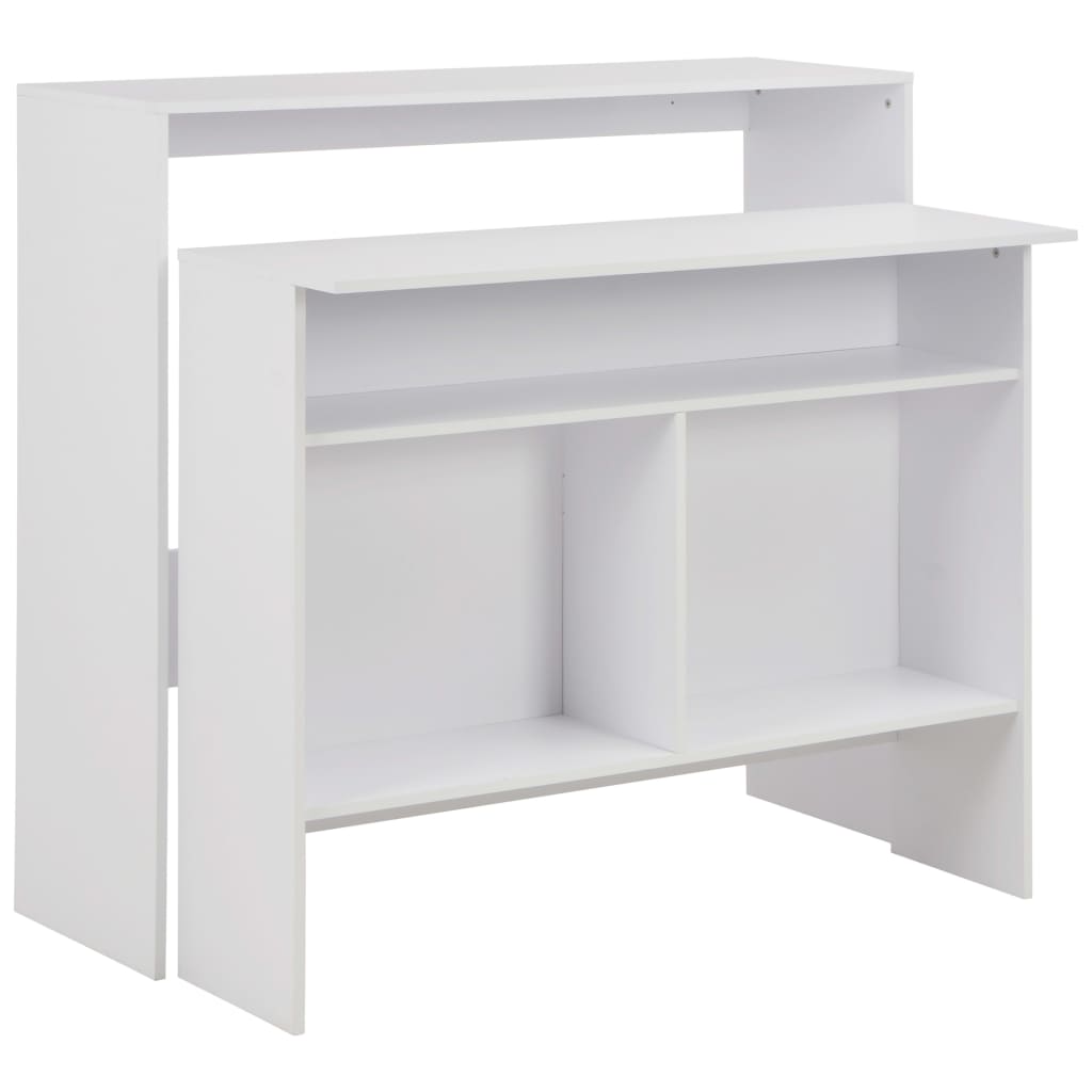 Barbord Med 2 Bordsskivor 130X40X120 Cm