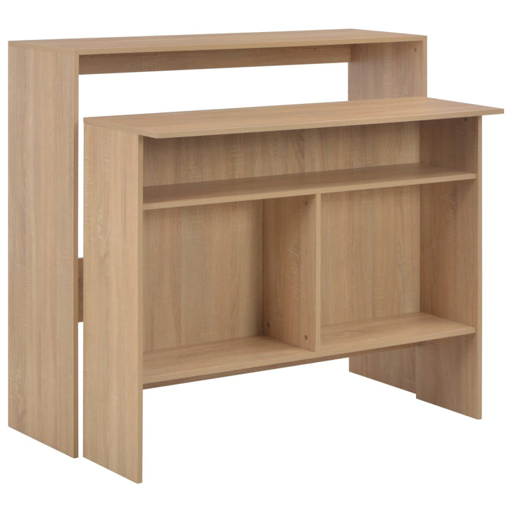 Barbord Med 2 Bordsskivor 130X40X120 Cm