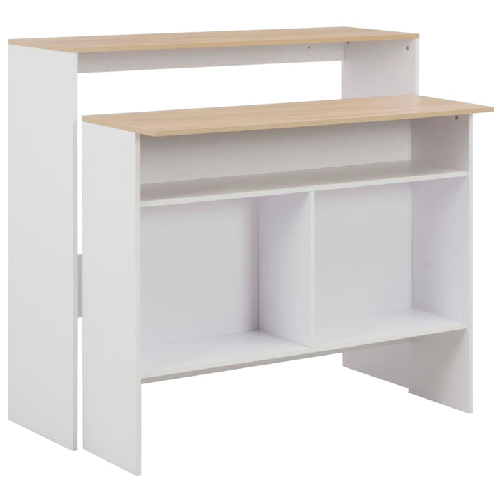 Barbord Med 2 Bordsskivor 130X40X120 Cm