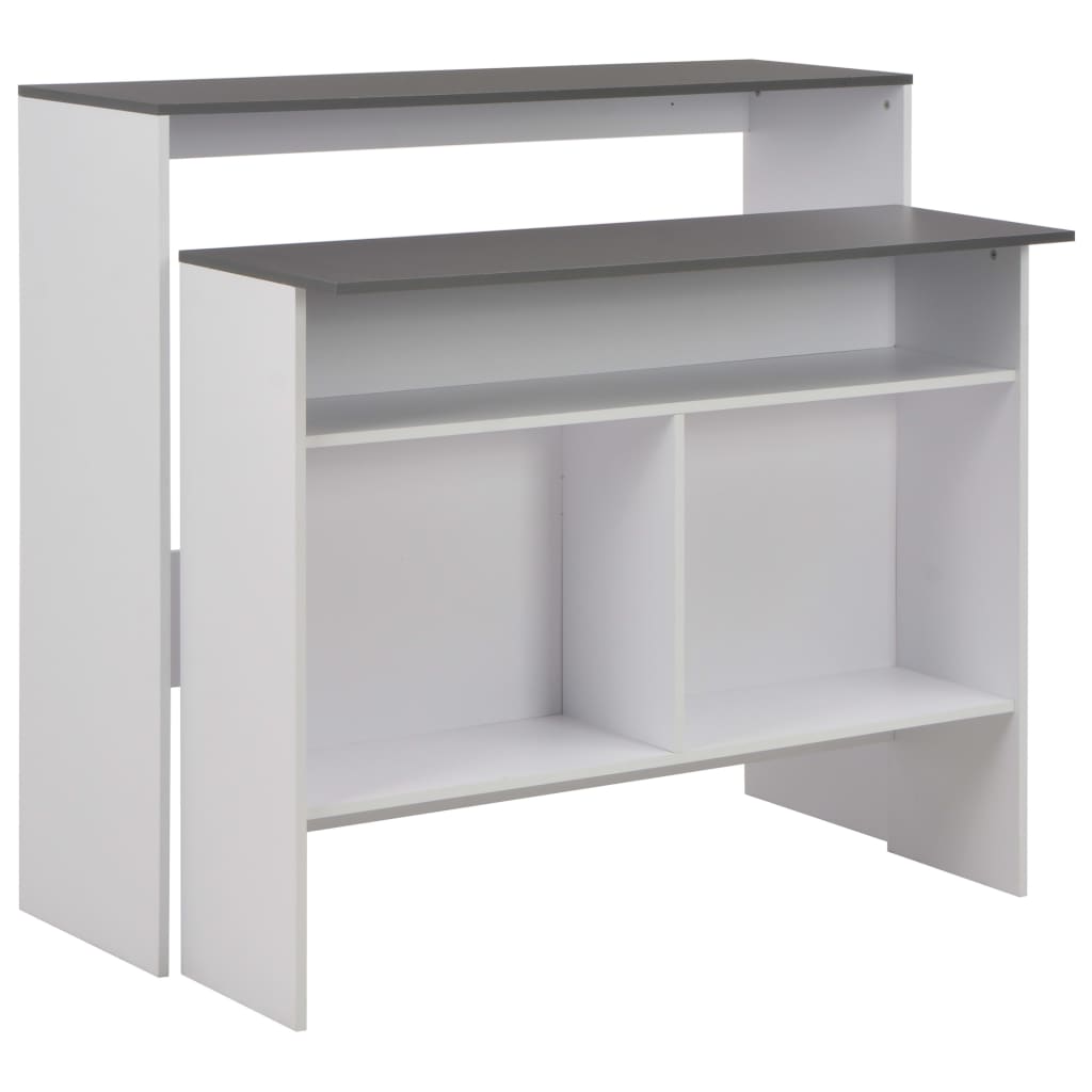 Barbord Med 2 Bordsskivor 130X40X120 Cm