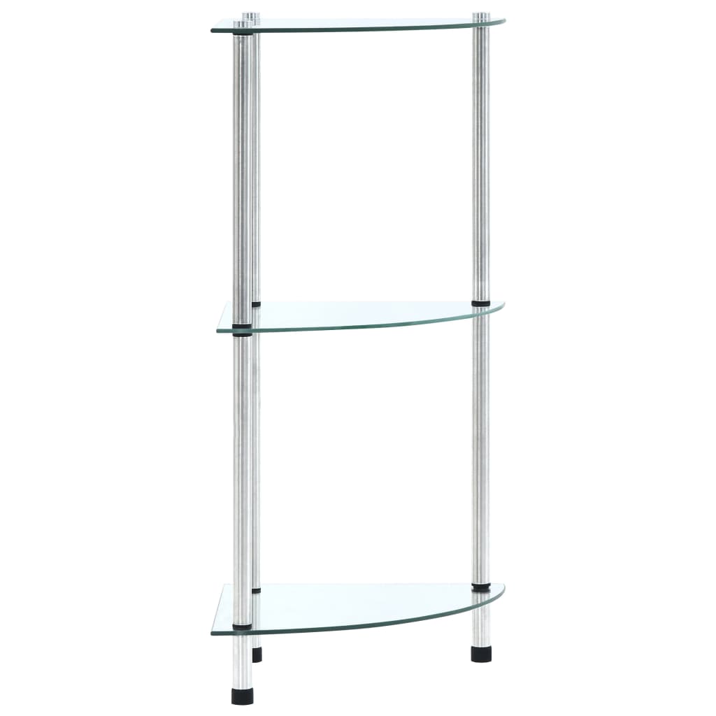 Hylla 5 Hyllplan 30X30X130 Cm Härdat Glas