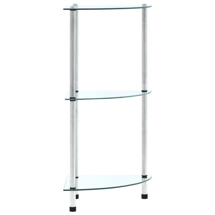 Hylla 5 Hyllplan 30X30X130 Cm Härdat Glas