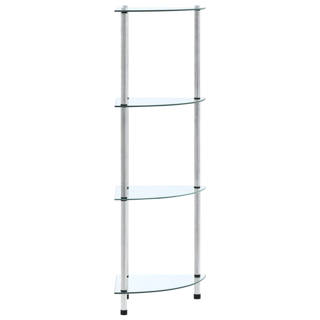 Hylla 5 Hyllplan 30X30X130 Cm Härdat Glas