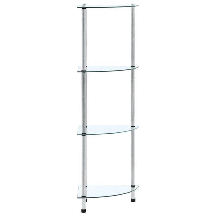 Hylla 5 Hyllplan 30X30X130 Cm Härdat Glas