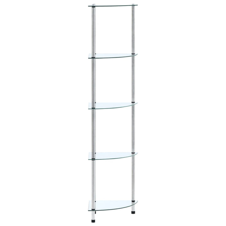 Hylla 5 Hyllplan 30X30X130 Cm Härdat Glas