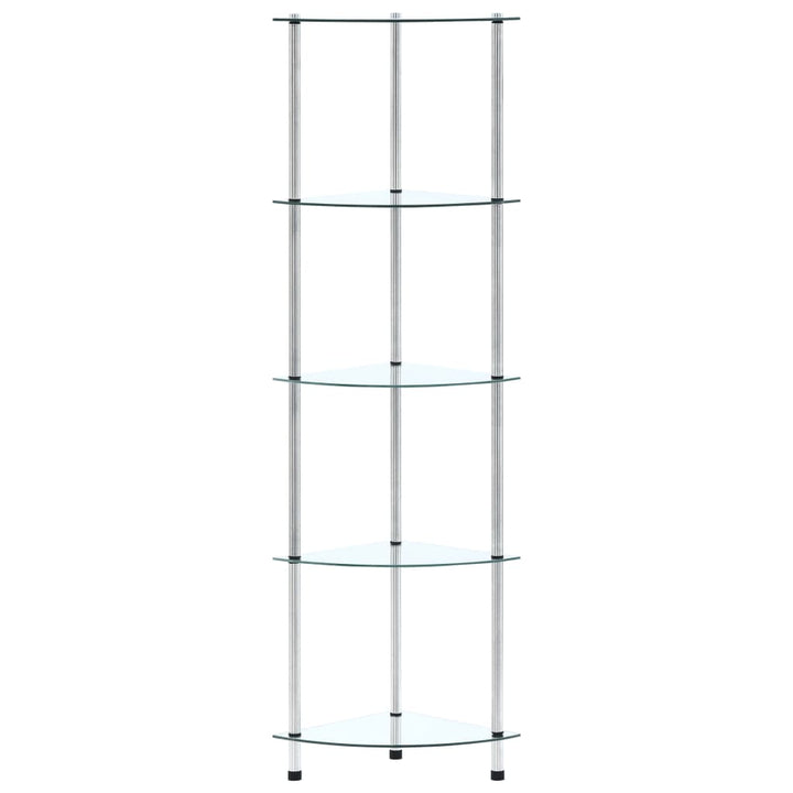 Hylla 5 Hyllplan 30X30X130 Cm Härdat Glas