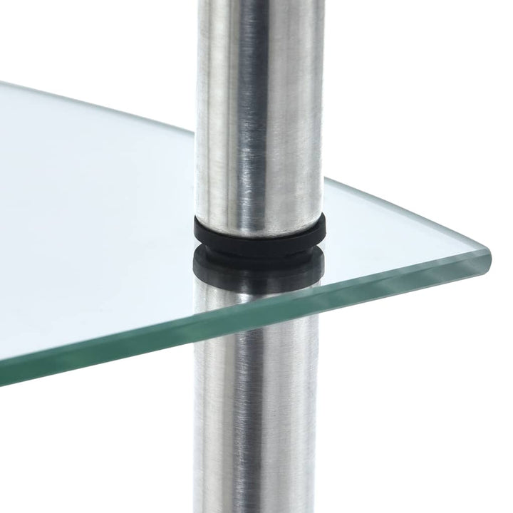 Hylla 5 Hyllplan 30X30X130 Cm Härdat Glas