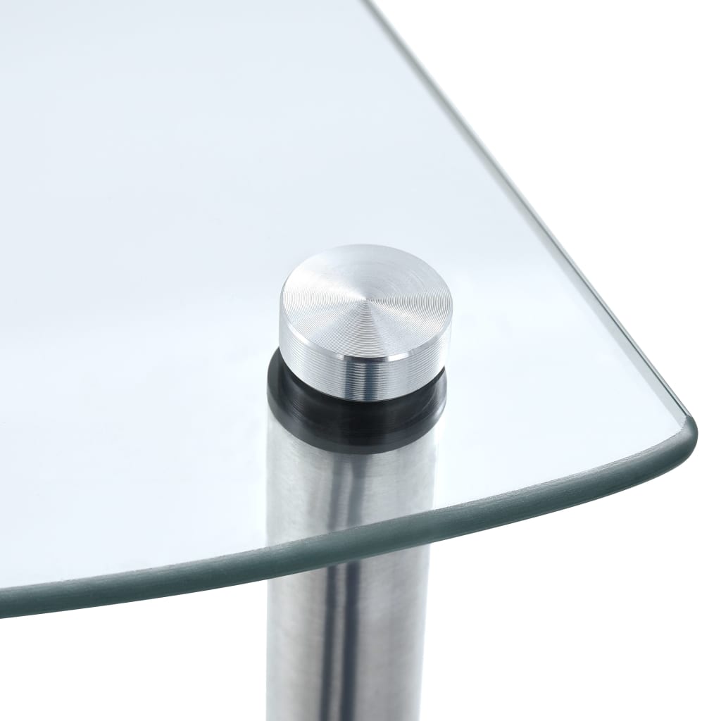Hylla 5 Hyllplan 30X30X130 Cm Härdat Glas
