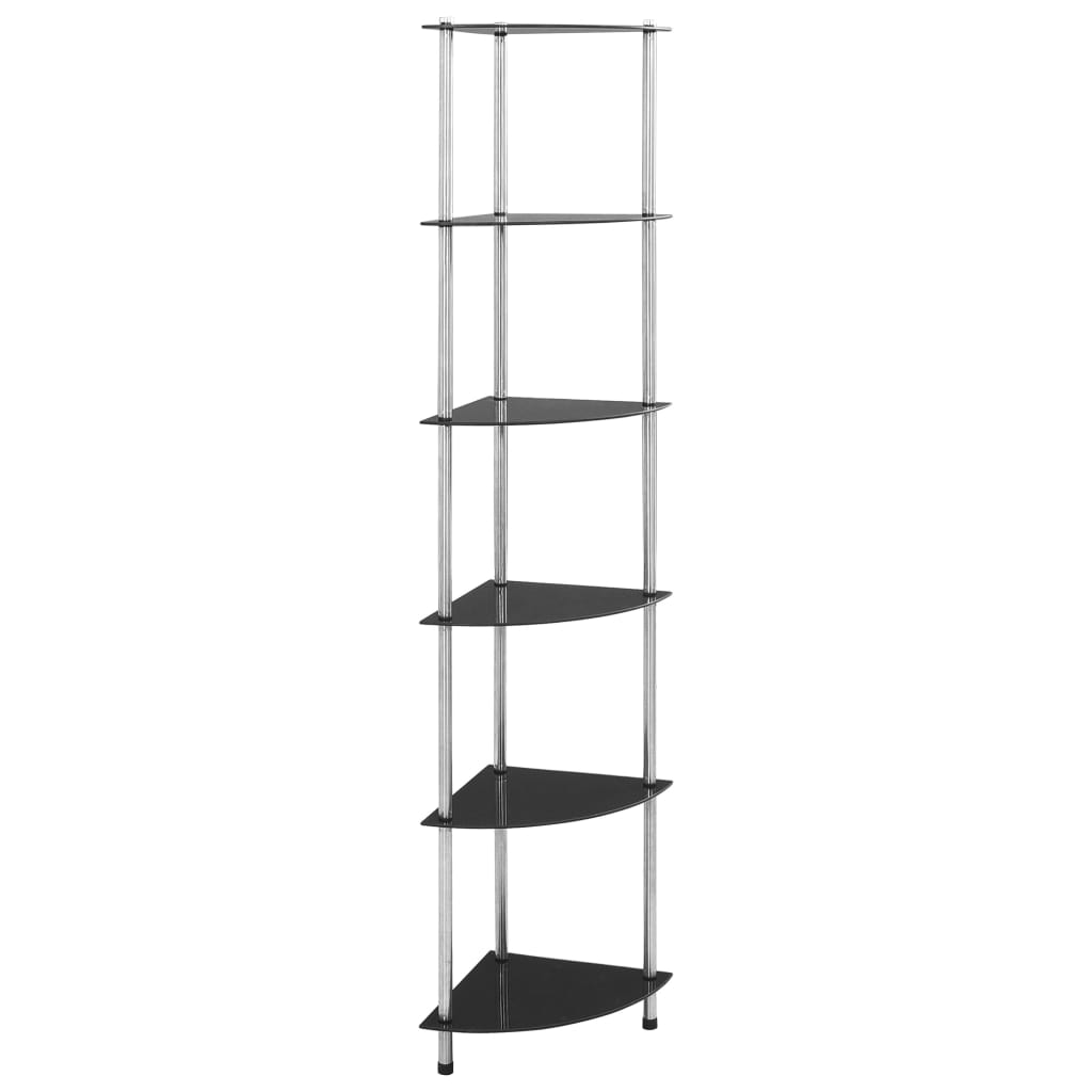 Hylla 5 Hyllplan 30X30X130 Cm Härdat Glas