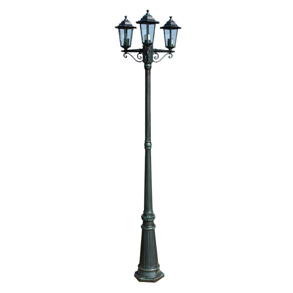 Trädgårdslampa 3 Armar 215 Cm /Svart Aluminium