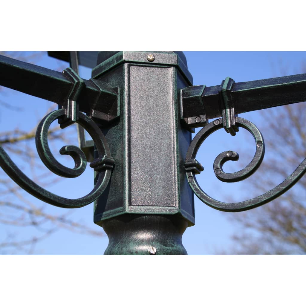 Trädgårdslampa 3 Armar 215 Cm /Svart Aluminium