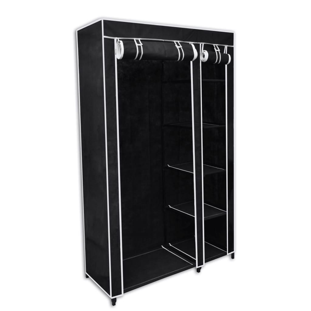 Resegarderob Gräddvit 110X45X175 Cm Tyg