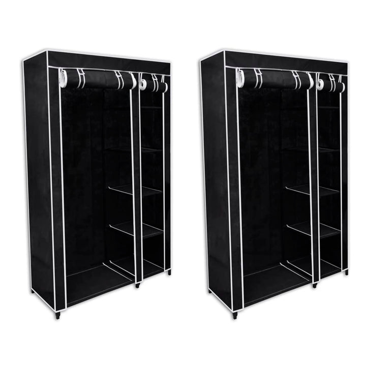 Resegarderob Gräddvit 110X45X175 Cm Tyg