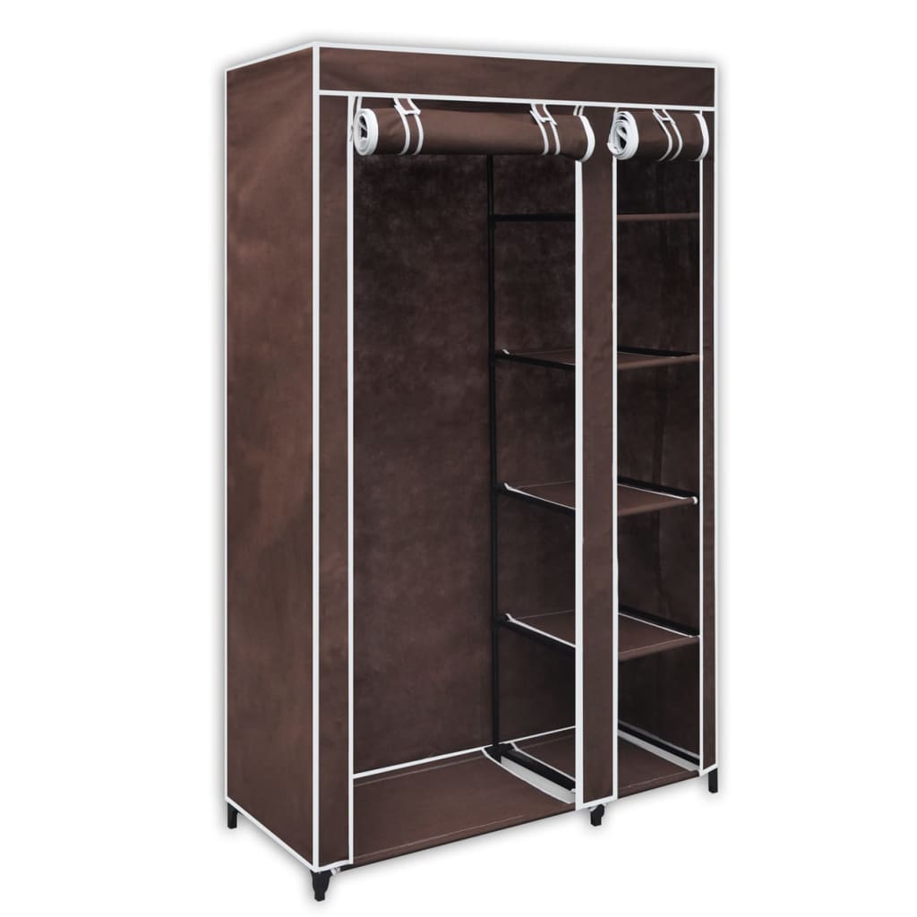 Resegarderob Gräddvit 110X45X175 Cm Tyg
