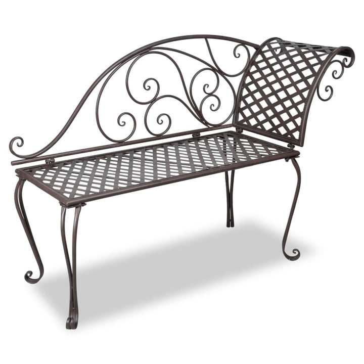 Trädgårdsbänk Schäslong 128 Cm Metall Antik