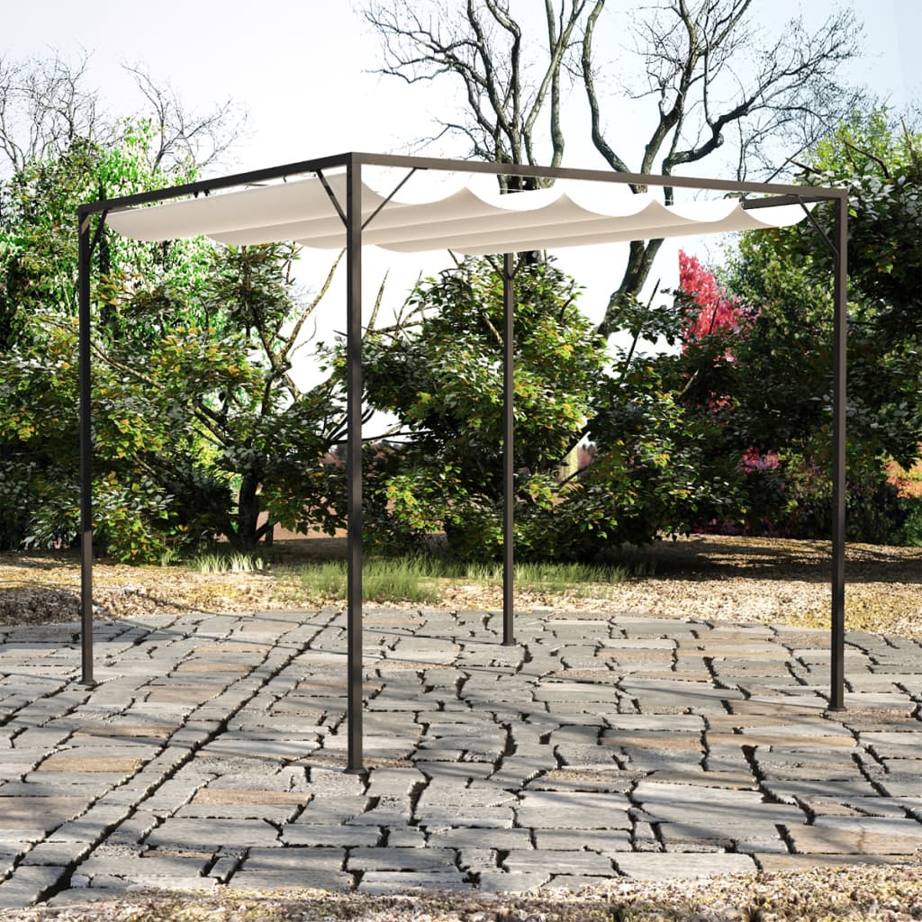 Paviljong Med Infällbart Tak 3X3 M 180 G/M²